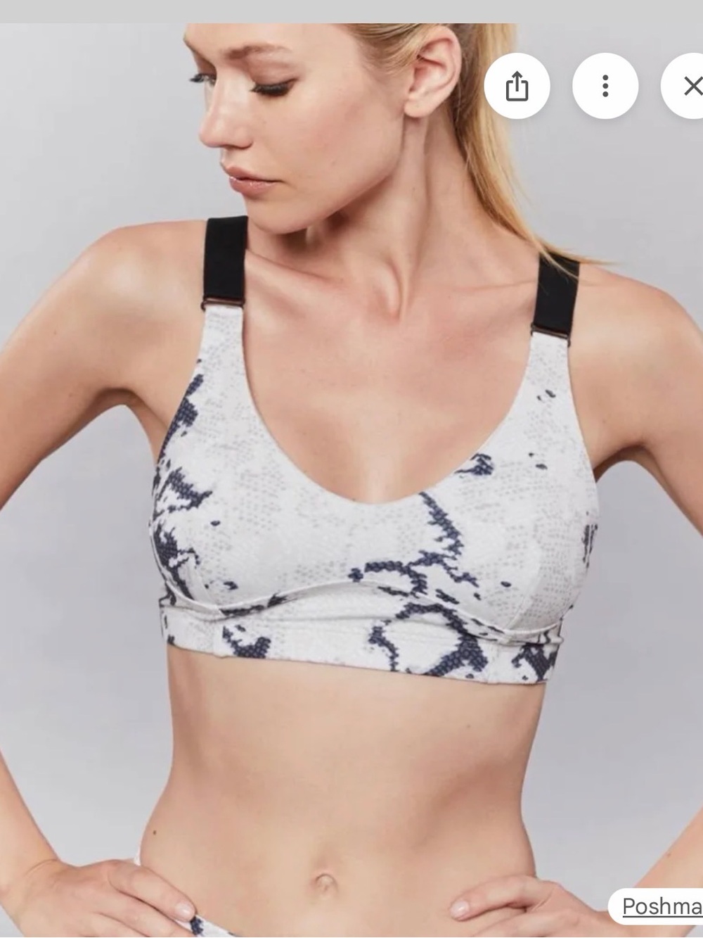 Varley Martel Snake-Print wireless Bra Euc size small